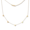 Thumbnail Image 1 of Triangle Station Necklace 14K Yellow Gold 16&quot; to 18&quot; Adjustable