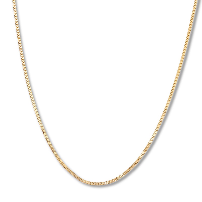 Semi-Solid Milano Chain Necklace 14K Yellow Gold 18"