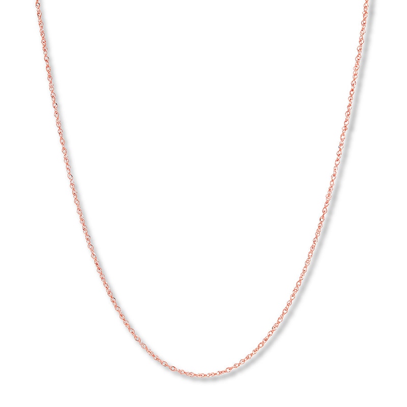 Solid Perfectina Chain Necklace 14K Rose Gold 18