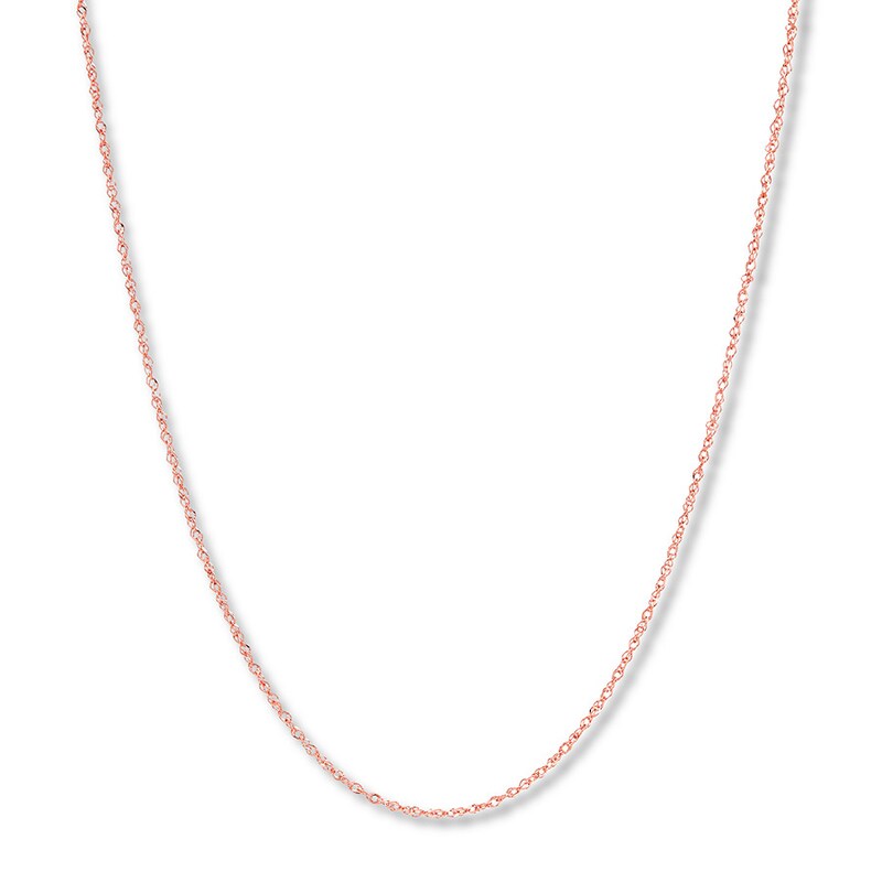 Solid Perfectina Chain Necklace 14K Rose Gold 18 Kay