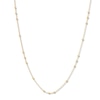 Thumbnail Image 0 of Beaded Cable Chain Necklace 14K Yellow Gold 16" to 18" Adj