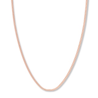 16 Curb Chain Necklace Solid 14K Rose Gold Appx. 2.7mm
