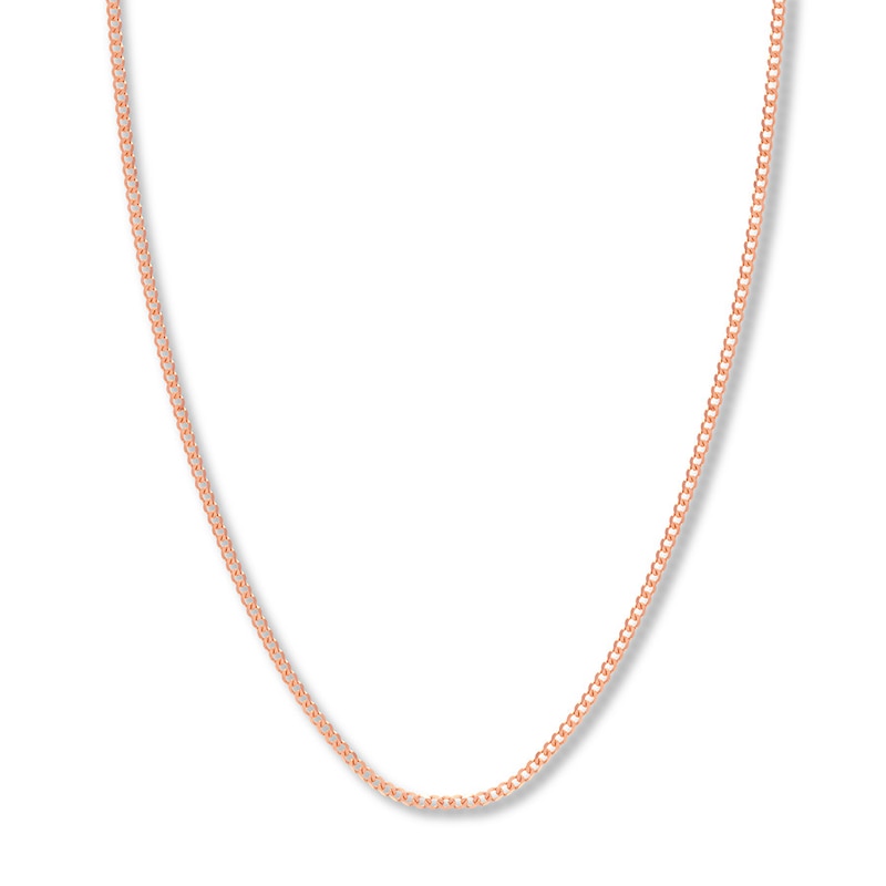 Rose Gold Plated Sterling Silver Tiny Curb Chain Sold By the Foot