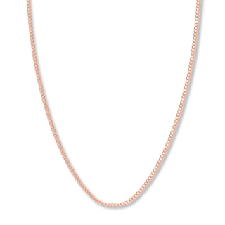 20 Curb Chain Necklace Solid 14K Rose Gold Appx. 2.7mm