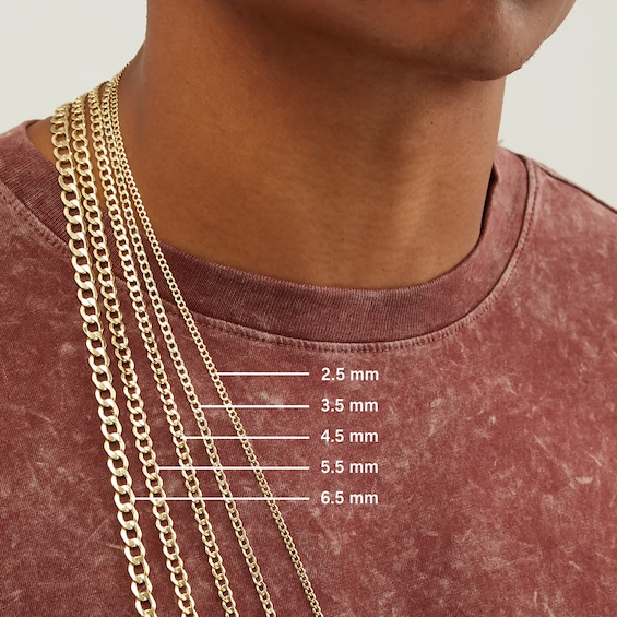 Thumbnail Image 3 of 24 Curb Chain Necklace Solid 14K Rose Gold Appx. 2.7mm