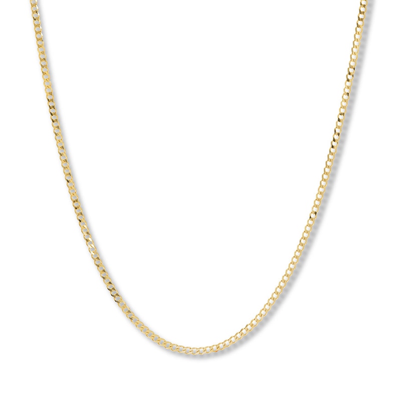 20 Solid Curb Chain Necklace 14K Yellow Gold Appx. 2.7mm | Kay