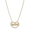 Thumbnail Image 0 of Mom Heart Necklace 14K Yellow Gold 16 to 18 Adjustable