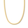 Thumbnail Image 0 of 24 Solid Herringbone Chain Necklace 14K Yellow Gold Appx. 5.25mm