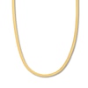 Thumbnail Image 1 of 18 Herringbone Chain Necklace Solid 14K Yellow Gold Appx. 5.25mm