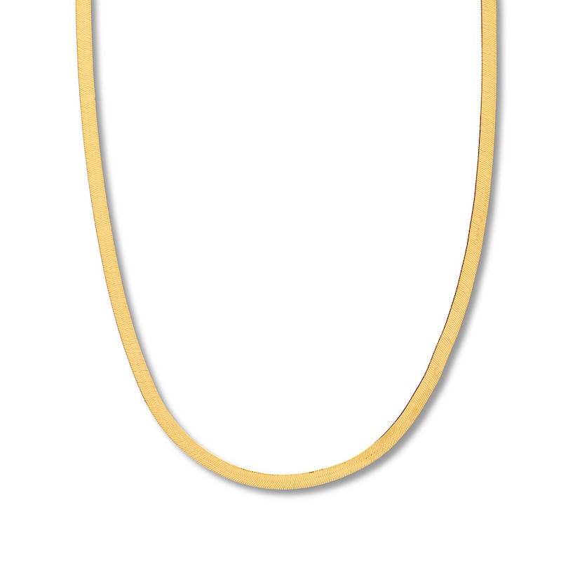16 Herringbone Chain Necklace 14K Yellow Gold Appx. 5.25mm