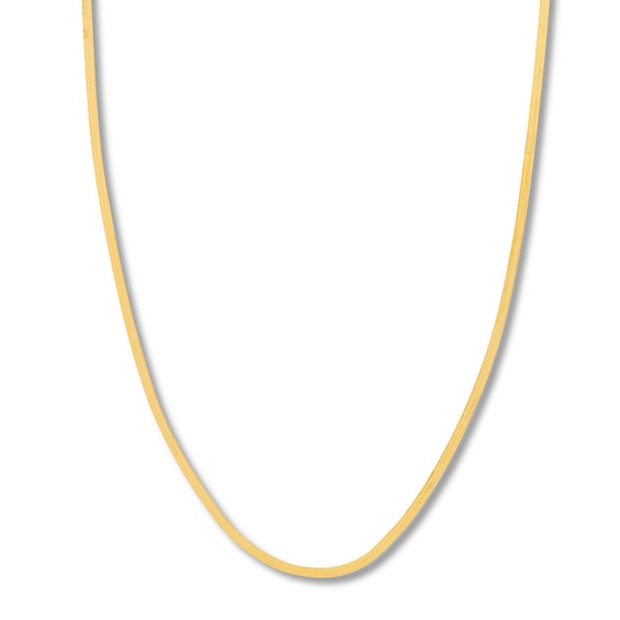 20 Herringbone Chain Necklace Solid 14K Yellow Gold Appx. 2.7mm