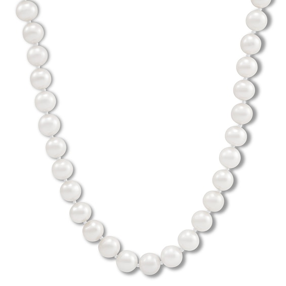 Cultured Pearl Necklace 10K Yellow Gold