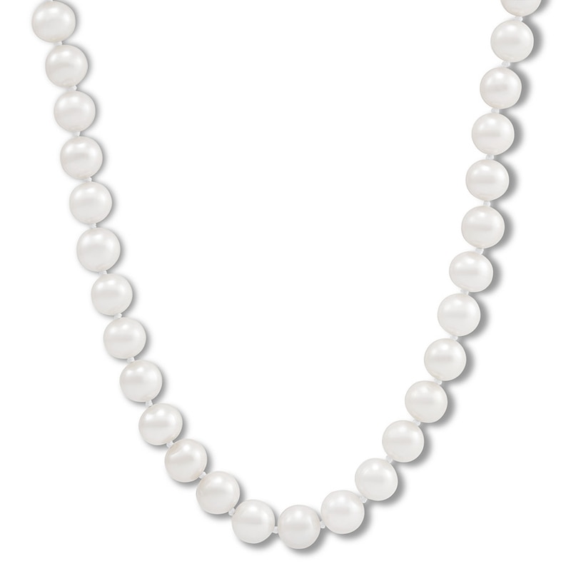 Main Image 1 of Cultured Pearl Necklace 10K Yellow Gold