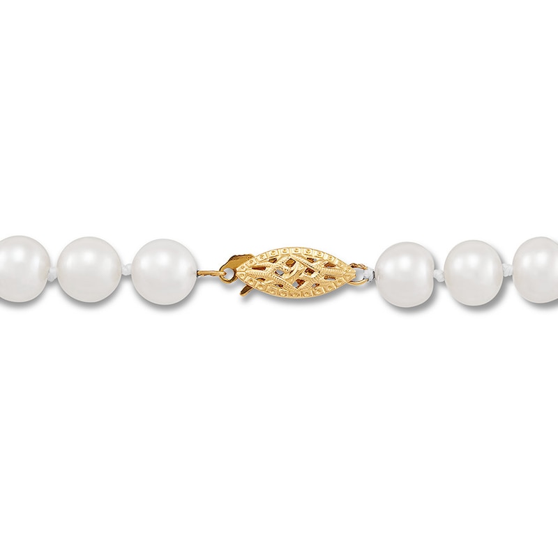 Main Image 2 of Cultured Pearl Necklace 10K Yellow Gold