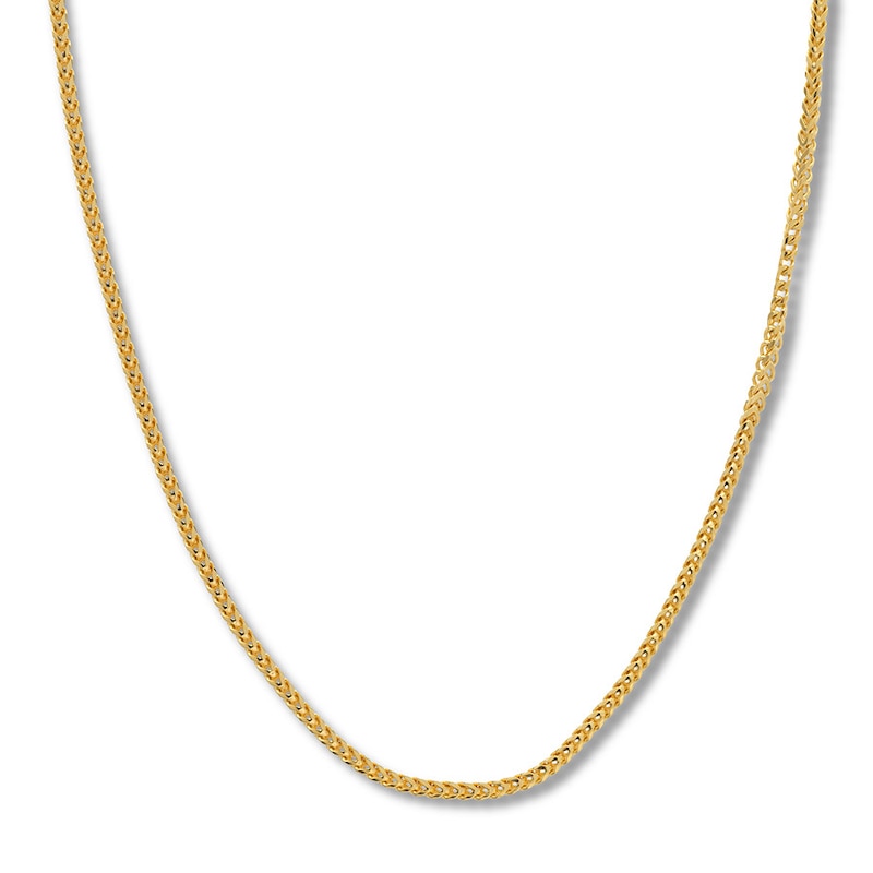 24" Solid Franco Chain Necklace 14K Yellow Gold Appx. 2.5mm