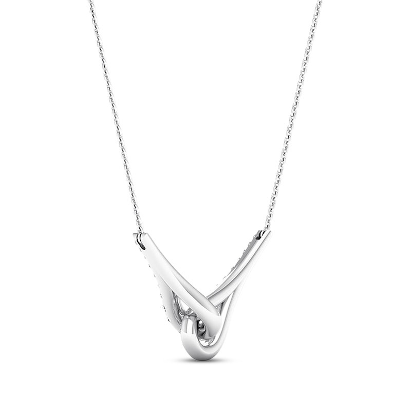Love + Be Loved Diamond Necklace 1/2 ct tw 10K White Gold 18"