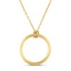 True Definition Charm Holder Circle Necklace 10K Yellow Gold