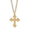 Thumbnail Image 1 of Textured Cross Necklace 14K Yellow Gold 24&quot;