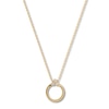 Thumbnail Image 0 of Circle Necklace with Diamonds 14K Yellow Gold 16" to 18" Adj.