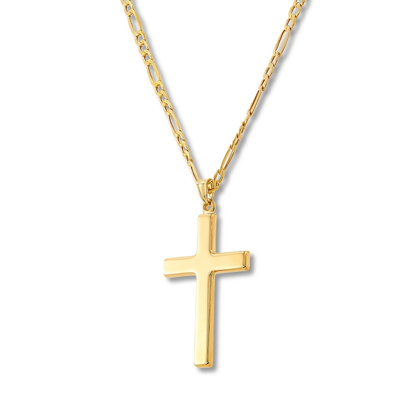 Main Image 2 of Cross Necklace 10K Yellow Gold 22&quot;