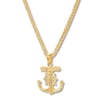 Thumbnail Image 1 of Crucifix Anchor Necklace 10K Yellow Gold 22"