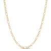 Thumbnail Image 1 of Figaro Chain Necklace Hollow 10K Yellow Gold 22&quot;