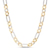 Thumbnail Image 0 of Semi-Solid Figaro Chain Necklace 10K Two-Tone Gold 22.25"