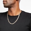 Thumbnail Image 2 of Figaro Chain Necklace Semi-Solid 10K Two-Tone Gold 22.25&quot;