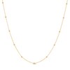 Thumbnail Image 1 of 18&quot; Beaded Cable Chain Necklace 14K Yellow Gold Appx. 2mm