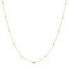 Thumbnail Image 0 of 18" Beaded Cable Chain Necklace 14K Yellow Gold Appx. 2mm