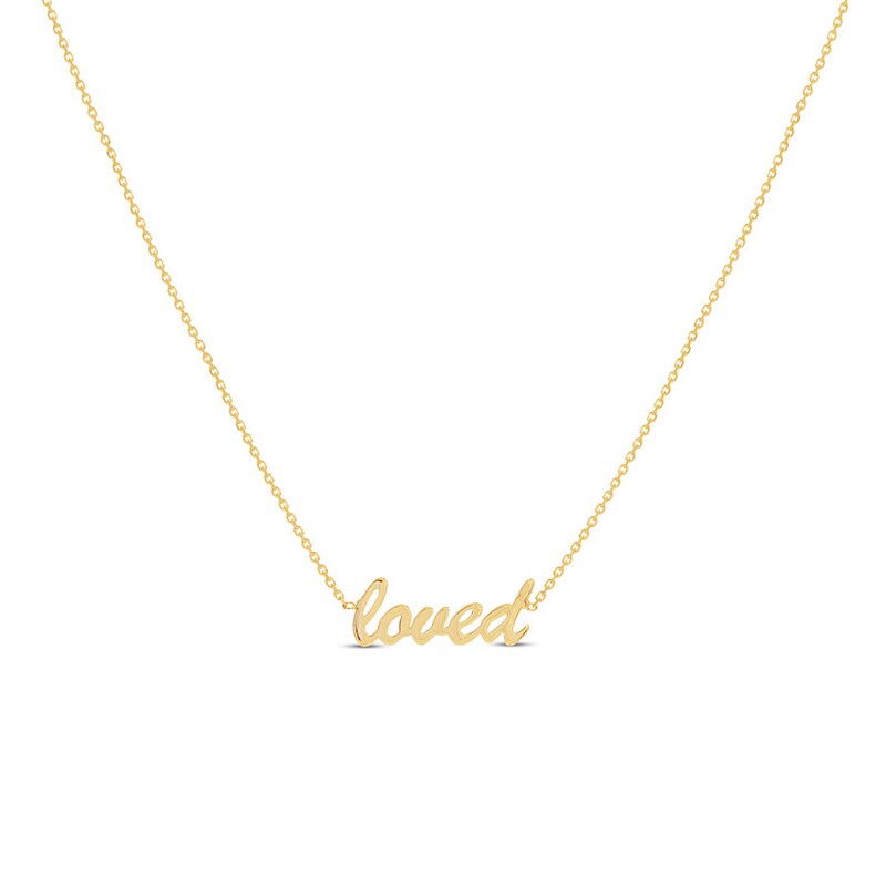 "Loved" Choker Necklace 14K Yellow Gold