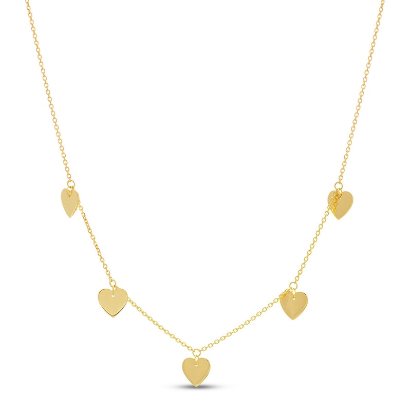 Heart Charm Choker Necklace Yellow Gold | Kay