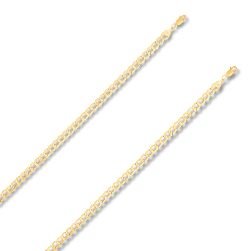 Main Image 2 of Men's Curb Chain Necklace 10K Yellow Gold 20&quot;