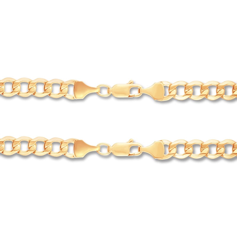 Main Image 3 of Men's Curb Chain Necklace 10K Yellow Gold 20&quot;