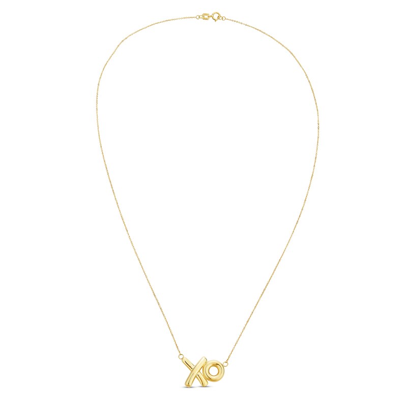 "XO" Necklace 10K Yellow Gold 18"