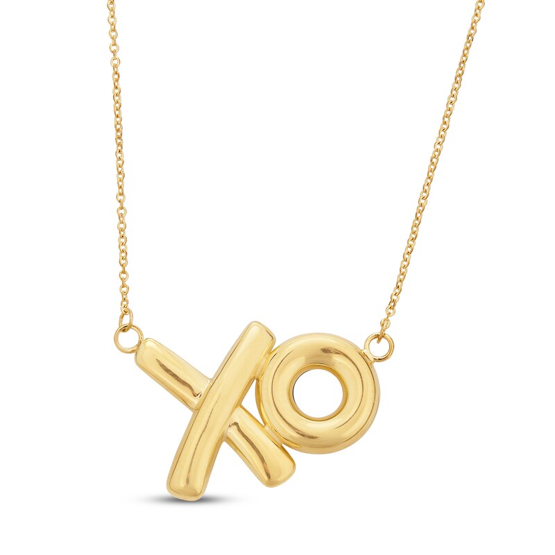 "XO" Necklace 10K Yellow Gold 18"