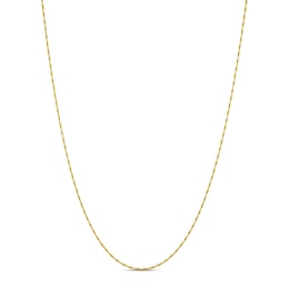 1.05mm Link Chain Necklace Solid 14K Yellow Gold 18"