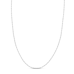 Link Chain Necklace Solid 14K White Gold 18"