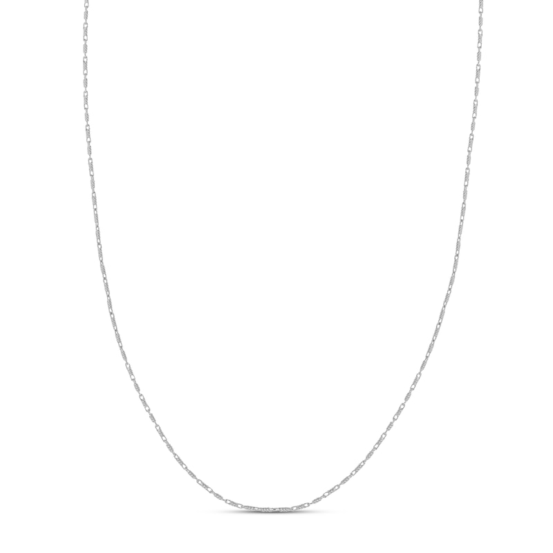 Main Image 1 of Link Chain Necklace Solid 14K White Gold 18&quot;