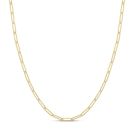 3.9mm Link Chain Necklace Solid 14K Yellow Gold 18"