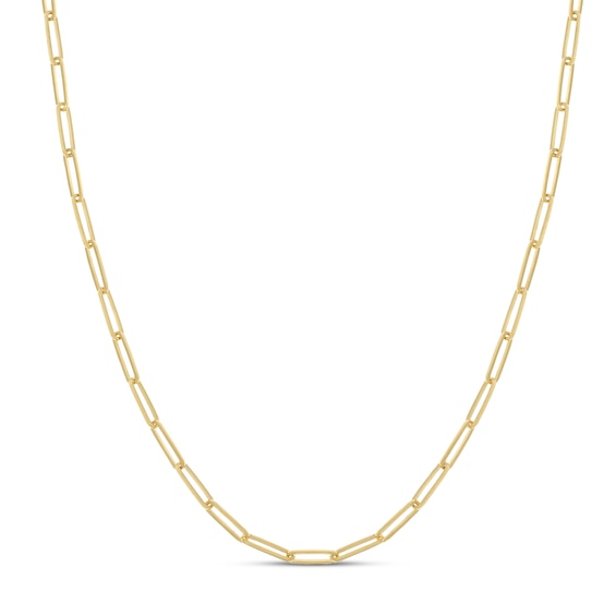 3.9mm Link Chain Necklace Solid 14K Yellow Gold 18"