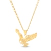 Thumbnail Image 0 of Solid Curb Chain Eagle Necklace 10K Yellow Gold 22"