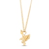 Thumbnail Image 1 of Solid Curb Chain Eagle Necklace 10K Yellow Gold 22"