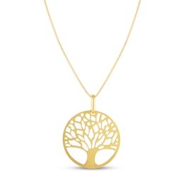 Tree of Life Necklace 10K Yellow Gold 18"