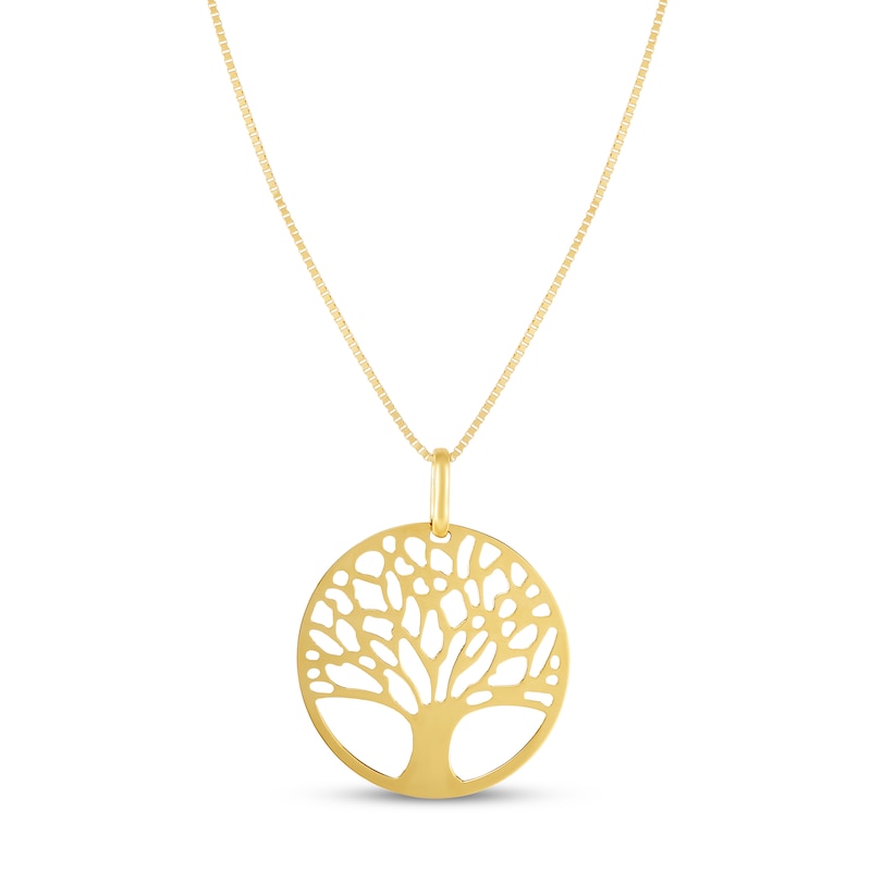 Main Image 1 of Tree of Life Necklace 10K Yellow Gold 18&quot;