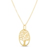 Thumbnail Image 1 of Tree of Life Necklace 10K Yellow Gold 18"