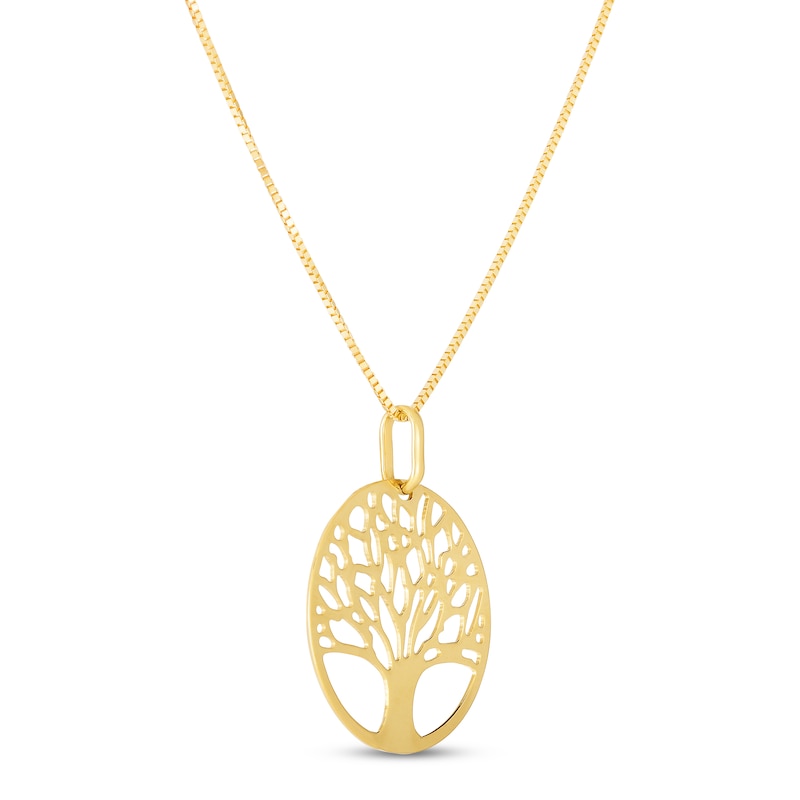 Main Image 2 of Tree of Life Necklace 10K Yellow Gold 18&quot;