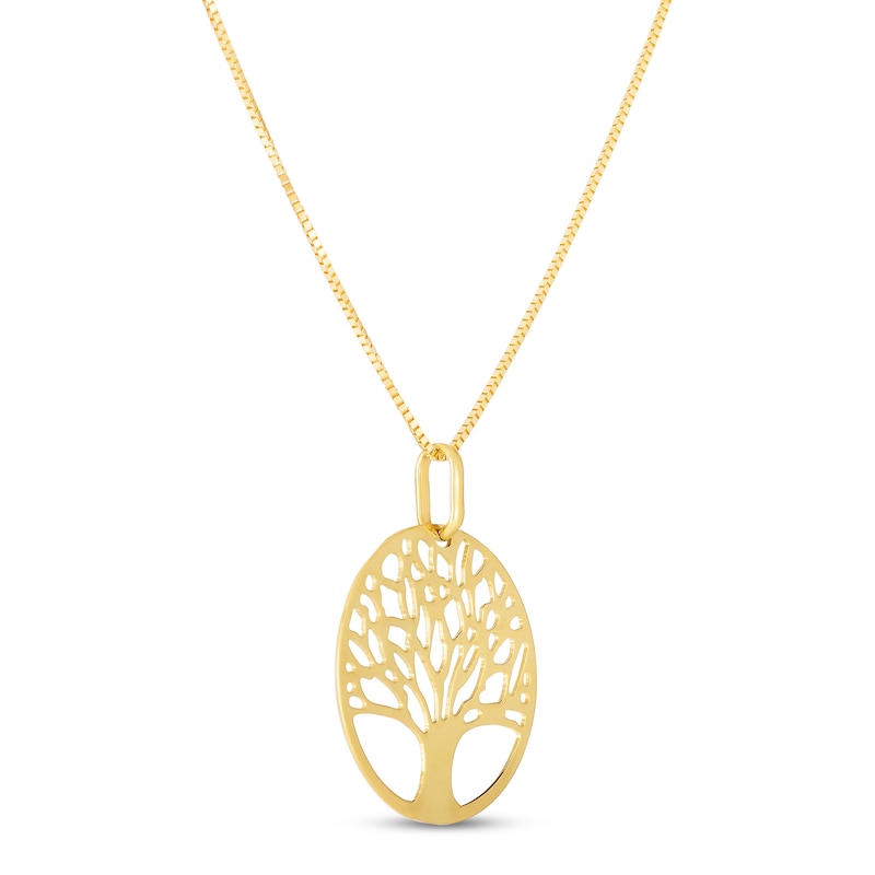 Tree of Life Necklace 10K Yellow Gold 18"