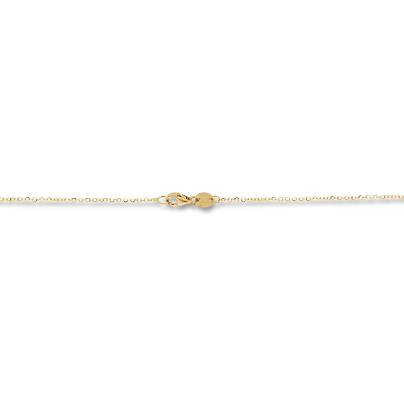 Circle Bead Necklace 14K Two-Tone Gold 17"