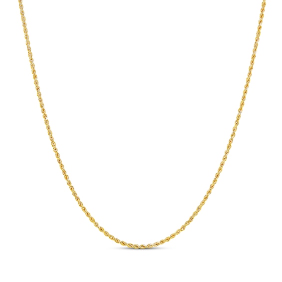 Rope Chain Solid 14K Yellow Gold 24"